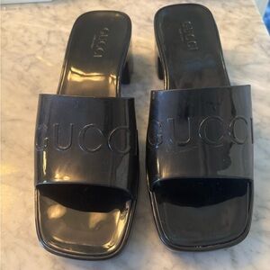 Gucci Rubber Black Women's Mules
